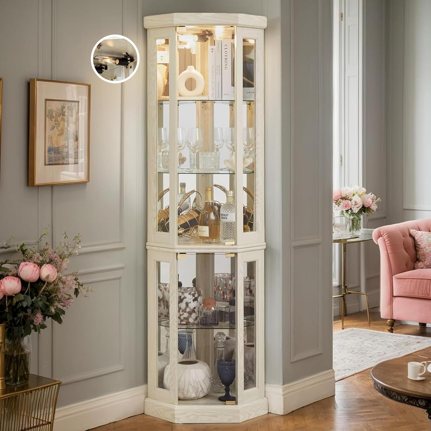 H&M Home Decor - Corner Curio Cabinet, 70