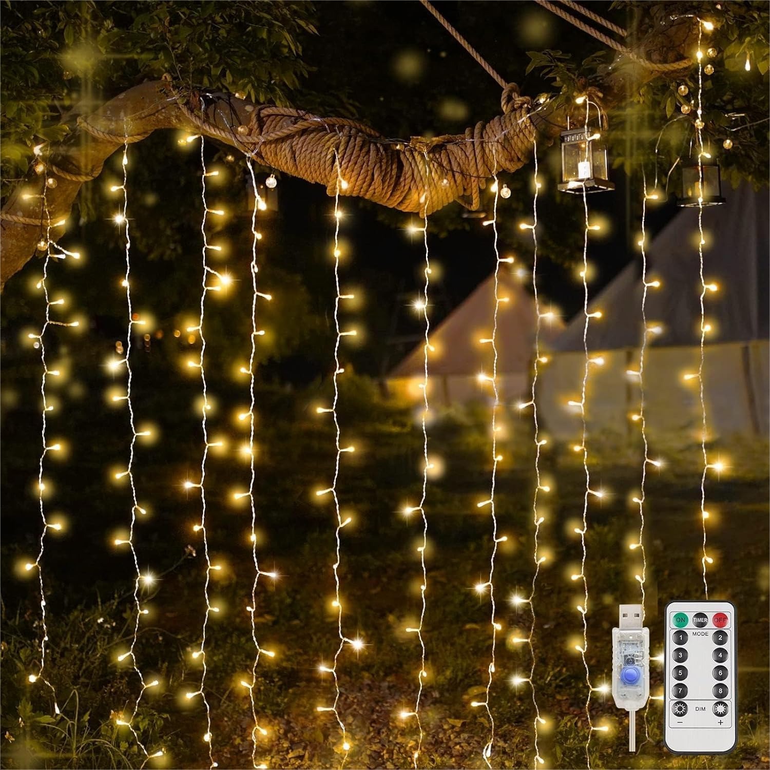 String Curtain Light - Curtain Lights For Bedroom 200 Led
