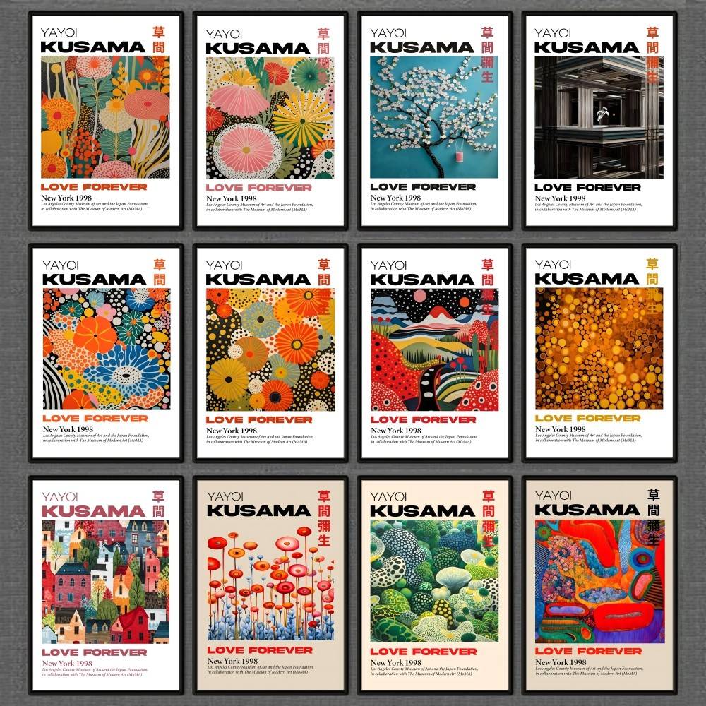 Home Decor Exhibition - Abstract Japanese Yayoi Kusama Mountain Art