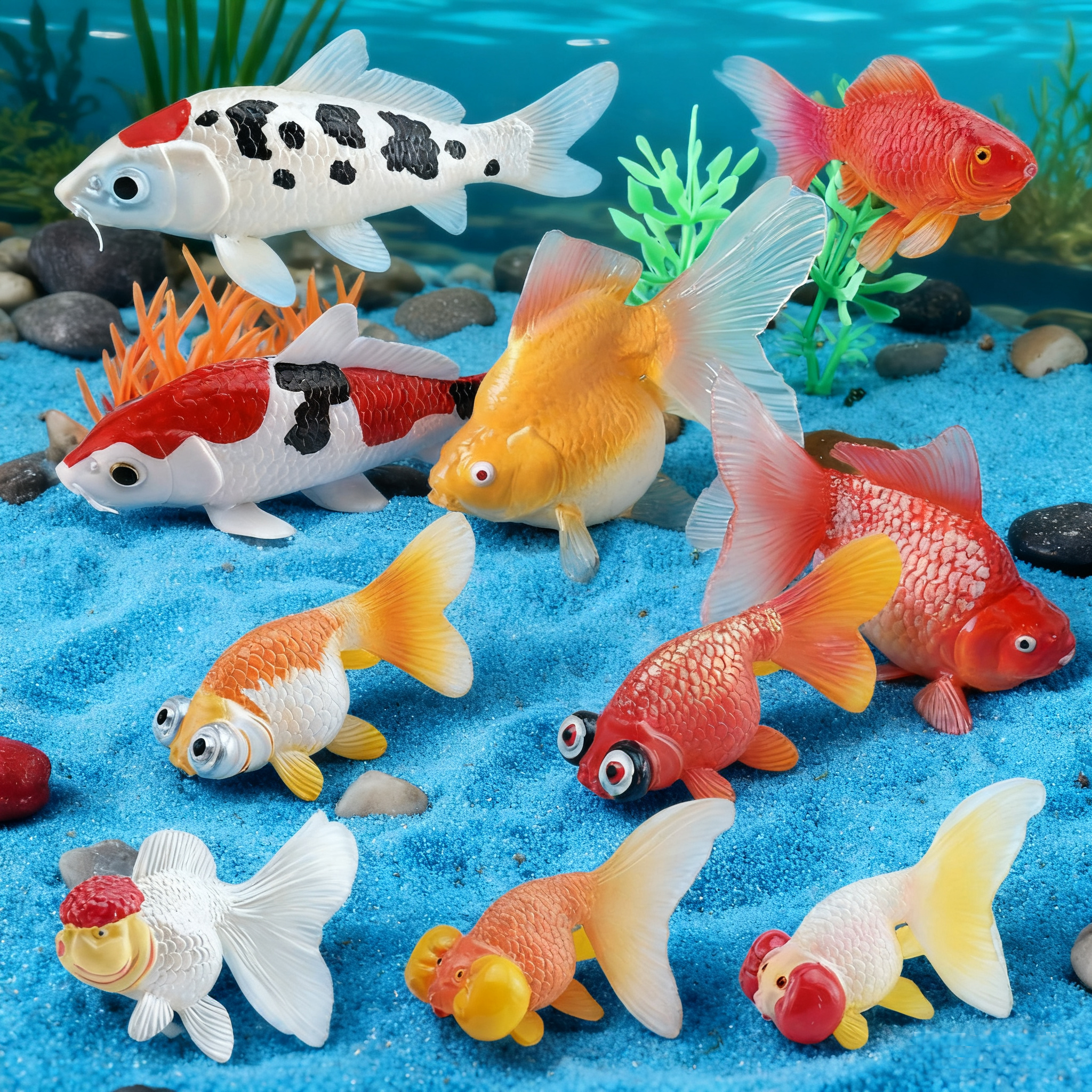 Review Home Decor - Colorful Lifelike Plastic Goldfish Simulation Fake