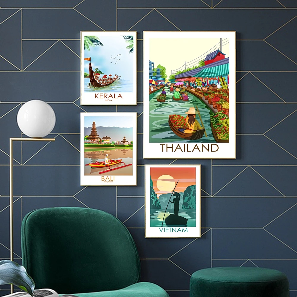 Home Decor Bali - Nordic World Famous Travel Location Art
