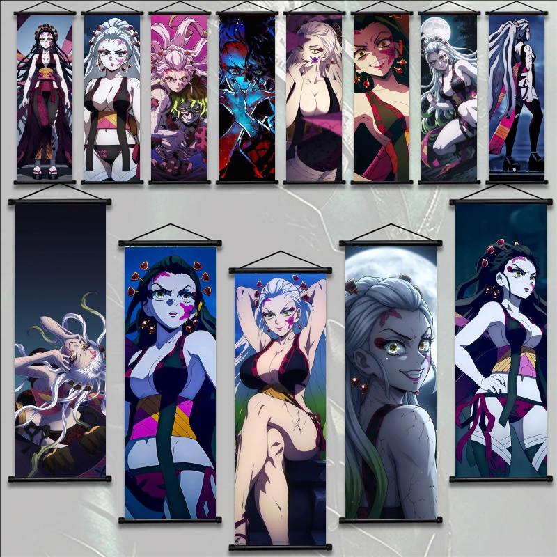 Home Decor Painting - Demon Slayer Daki Hanging Scrolls Set