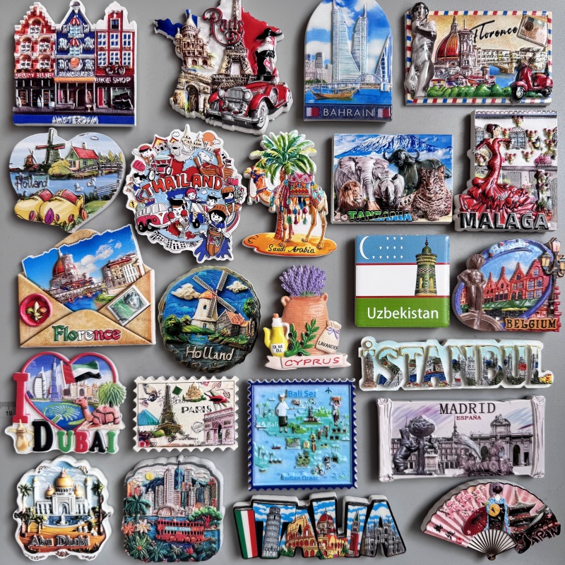Home Decor Bali - Fridge Magnets Italy Paris Holland Thailand