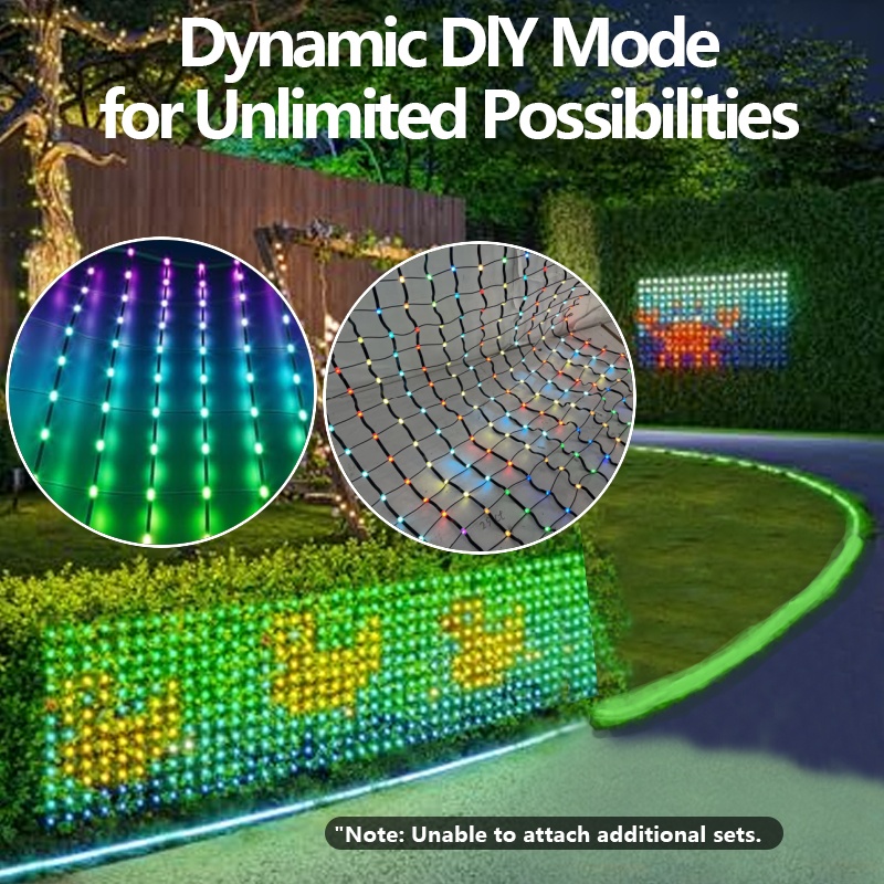 String Curtain Light - RGB Mesh Lights LED String Waterproof