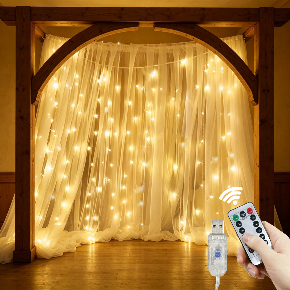 String Curtain Light - USB Curtain Lighting String Home Wall