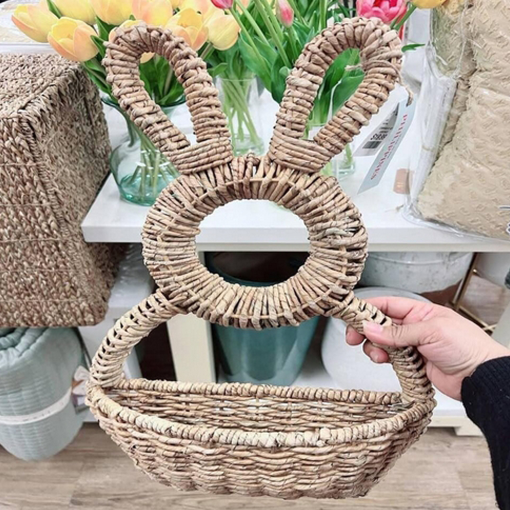 Hand Woven Willow Easter Rabbi - Woven Wall Basket ulasan dan harga