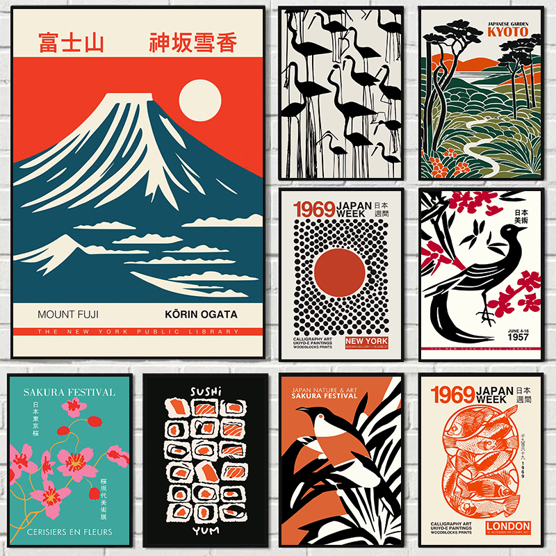 Vintage Culture of Japan Poste - Home Decor Exhibition ulasan dan harga