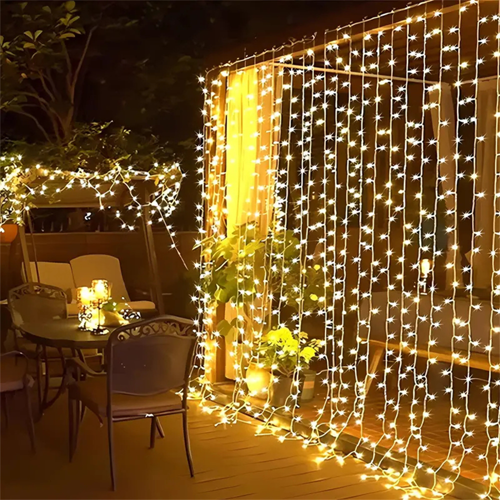 1pc 6x3/3x3/3x2/3x1m LED Curta - String Curtain Light ulasan dan harga
