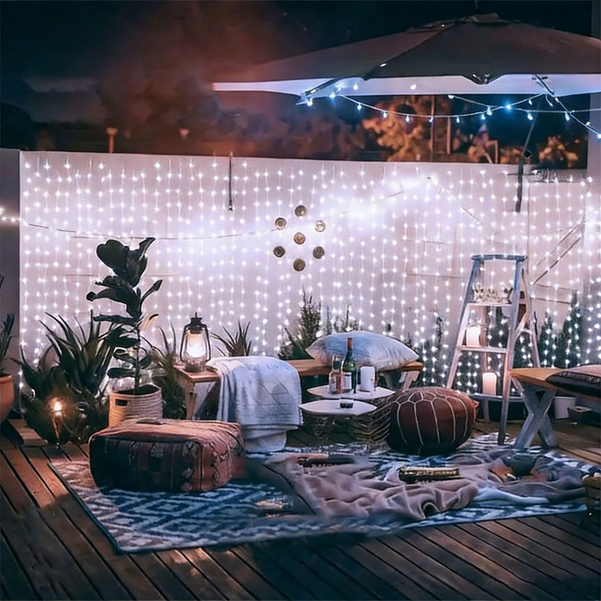 1pc 6x3/3x3/3x2/3x1m LED Curta - String Curtain Light ulasan dan harga