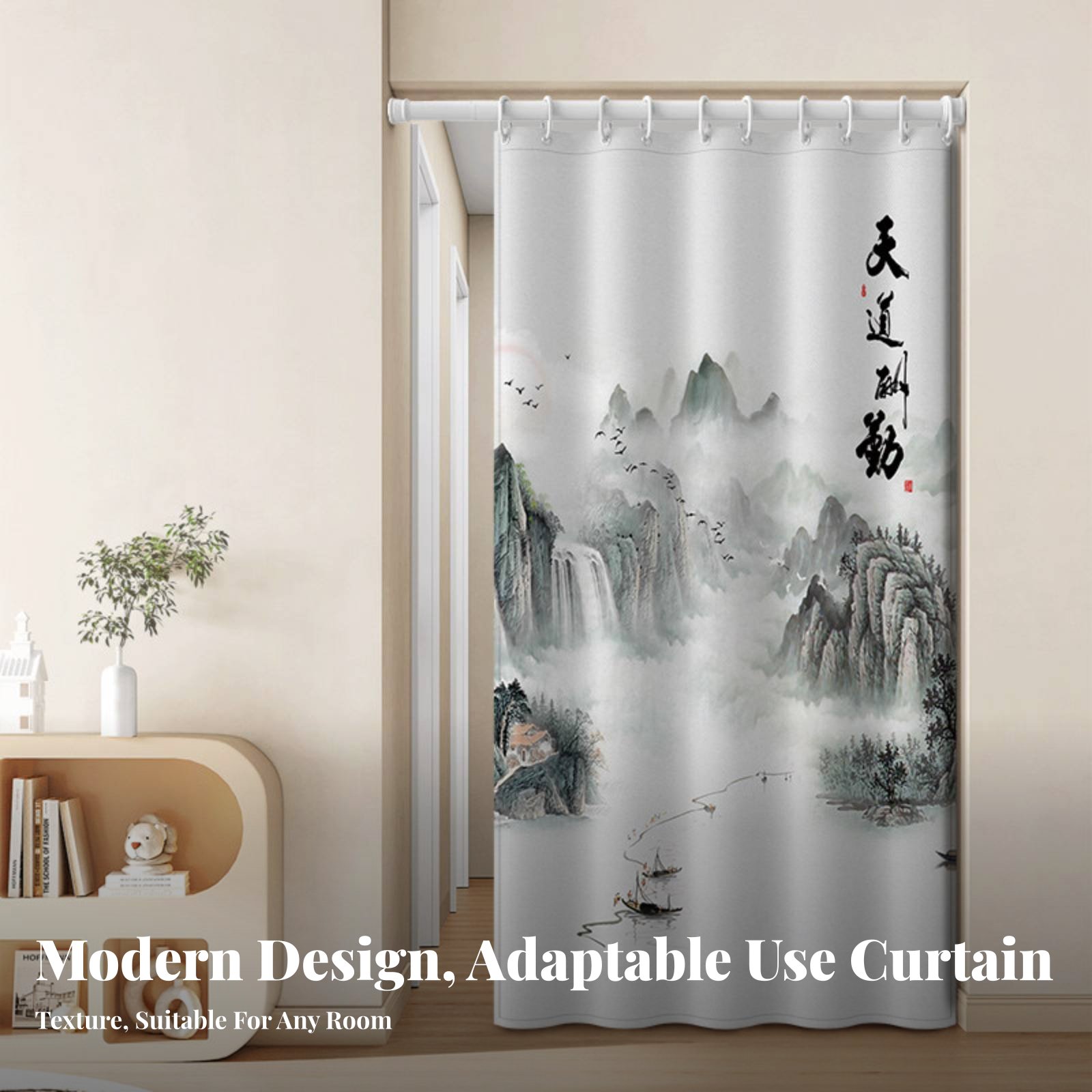Chinese Landscape Noren No-Dri - Room Divider Screen ulasan dan harga
