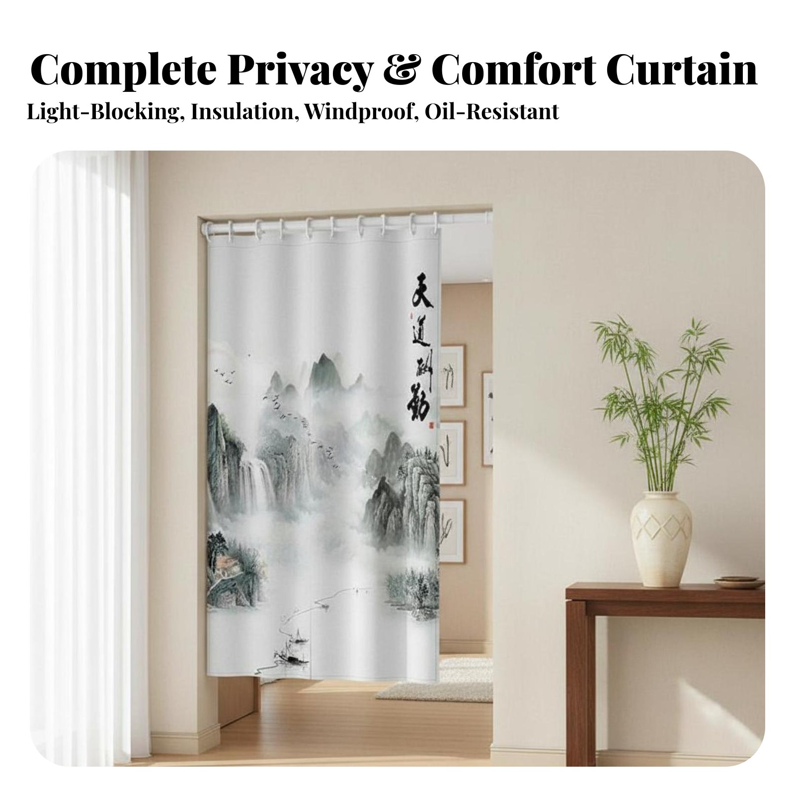 Chinese Landscape Noren No-Dri - Room Divider Screen ulasan dan harga