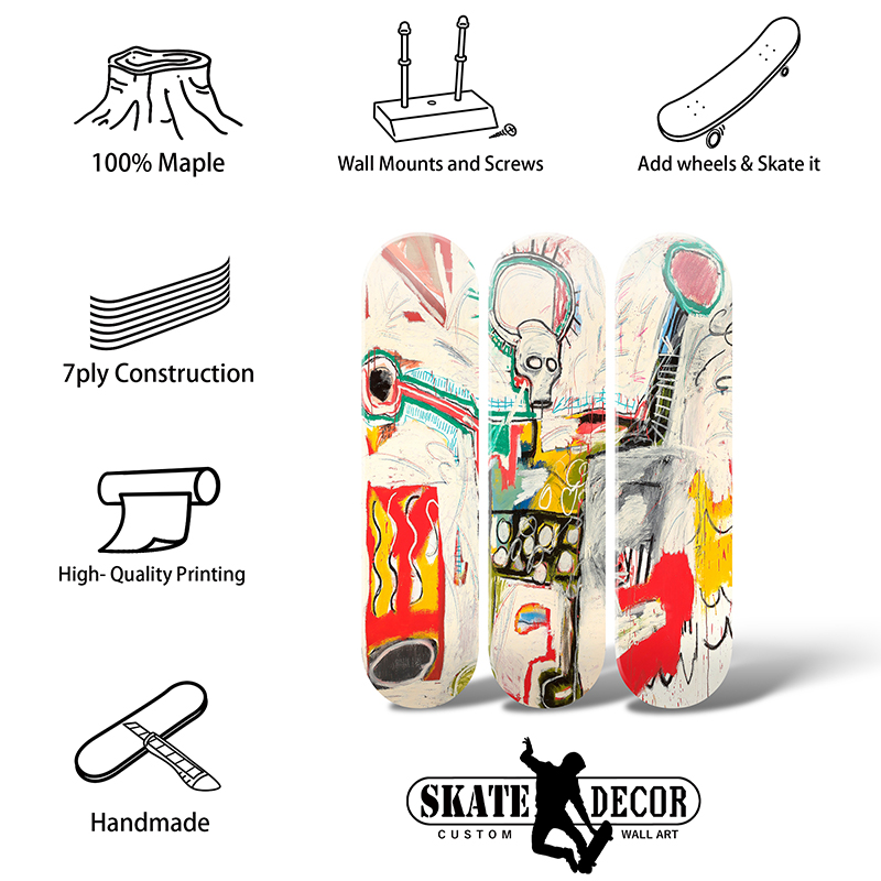 Skate Deck Wall Art Carton Gra - Home Decor Exhibition ulasan dan harga