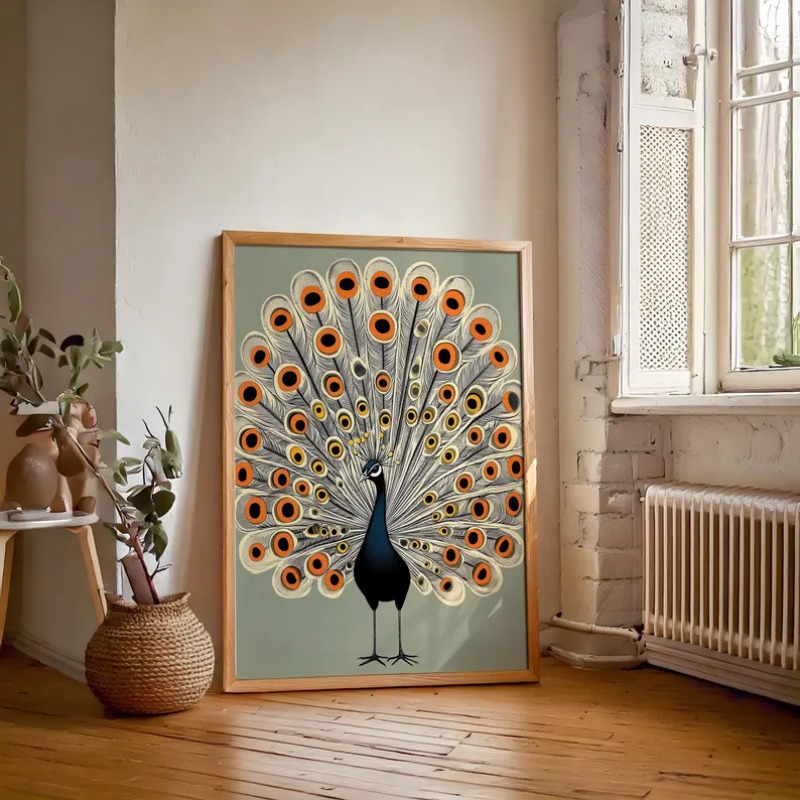 Vintage Japandi Nature Bird Po - Home Decor Japandi Style ulasan dan harga