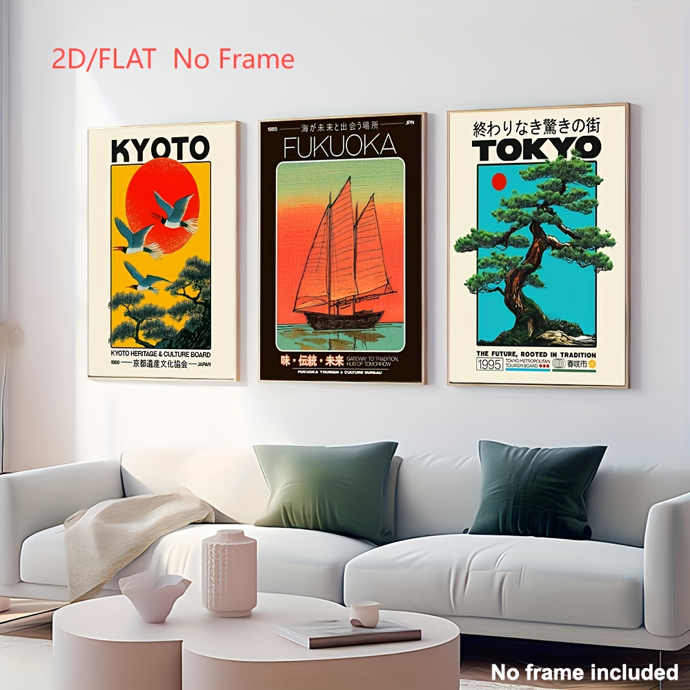 3pcs/set Japanese TOKYO Travel - Home Decor Japandi Style ulasan dan harga