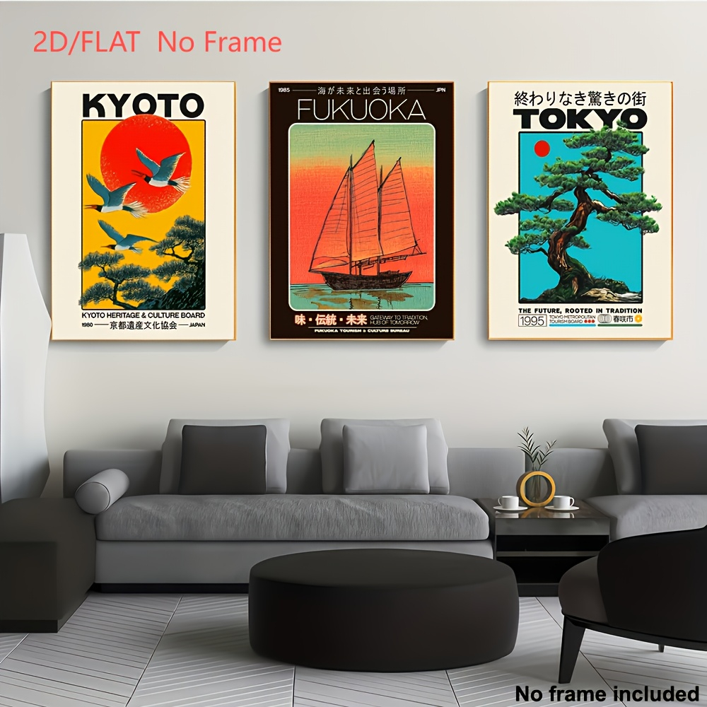 3pcs/set Japanese TOKYO Travel - Home Decor Japandi Style ulasan dan harga