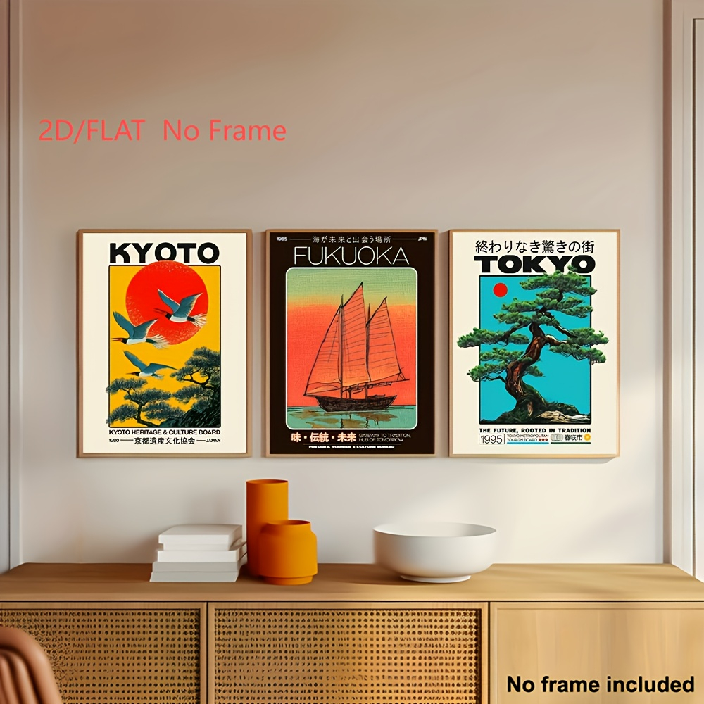 3pcs/set Japanese TOKYO Travel - Home Decor Japandi Style ulasan dan harga
