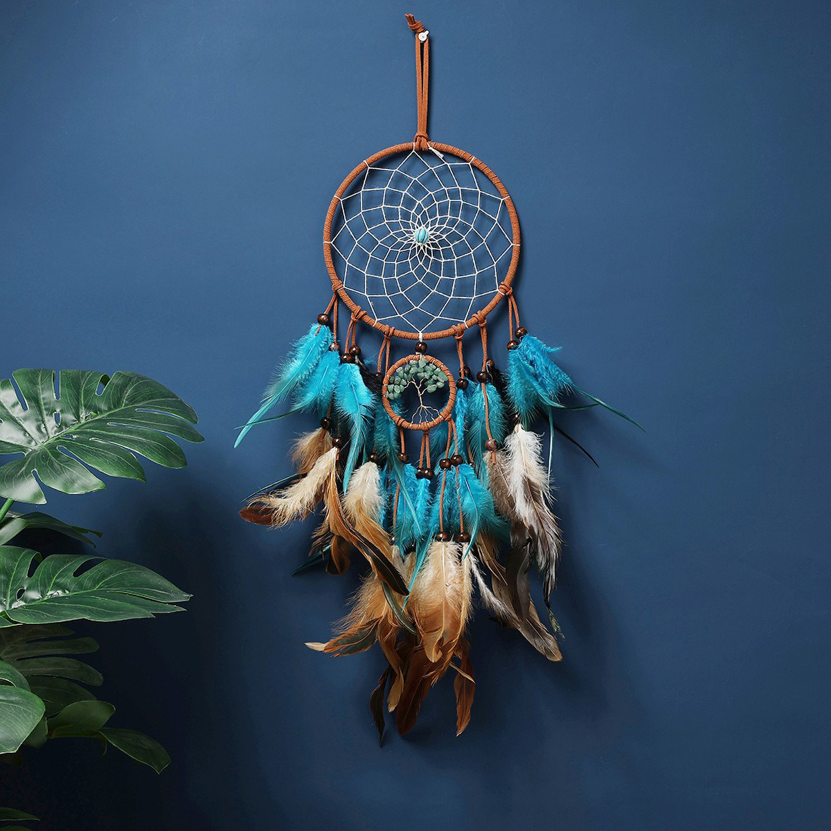 Handmade Feather Dream Catcher - Boho Wind Chimes ulasan dan harga