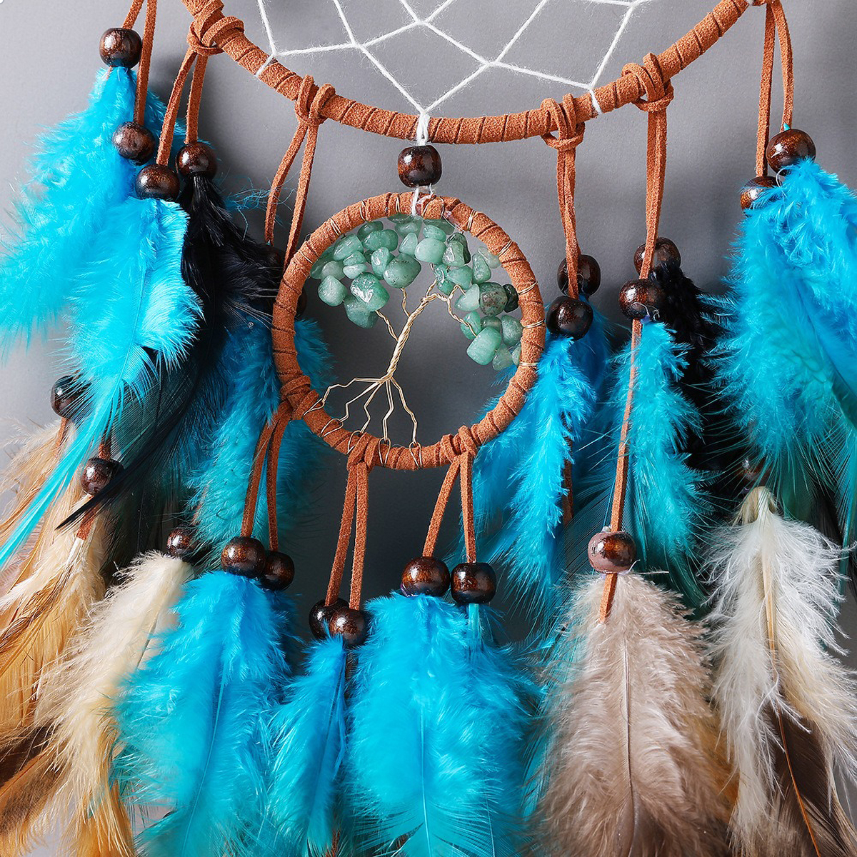 Handmade Feather Dream Catcher - Boho Wind Chimes ulasan dan harga