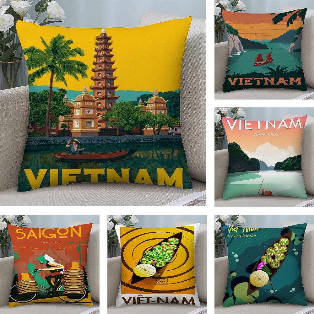 Vietnam Style Pillow Case Shor - Home Decor Vietnam ulasan dan harga