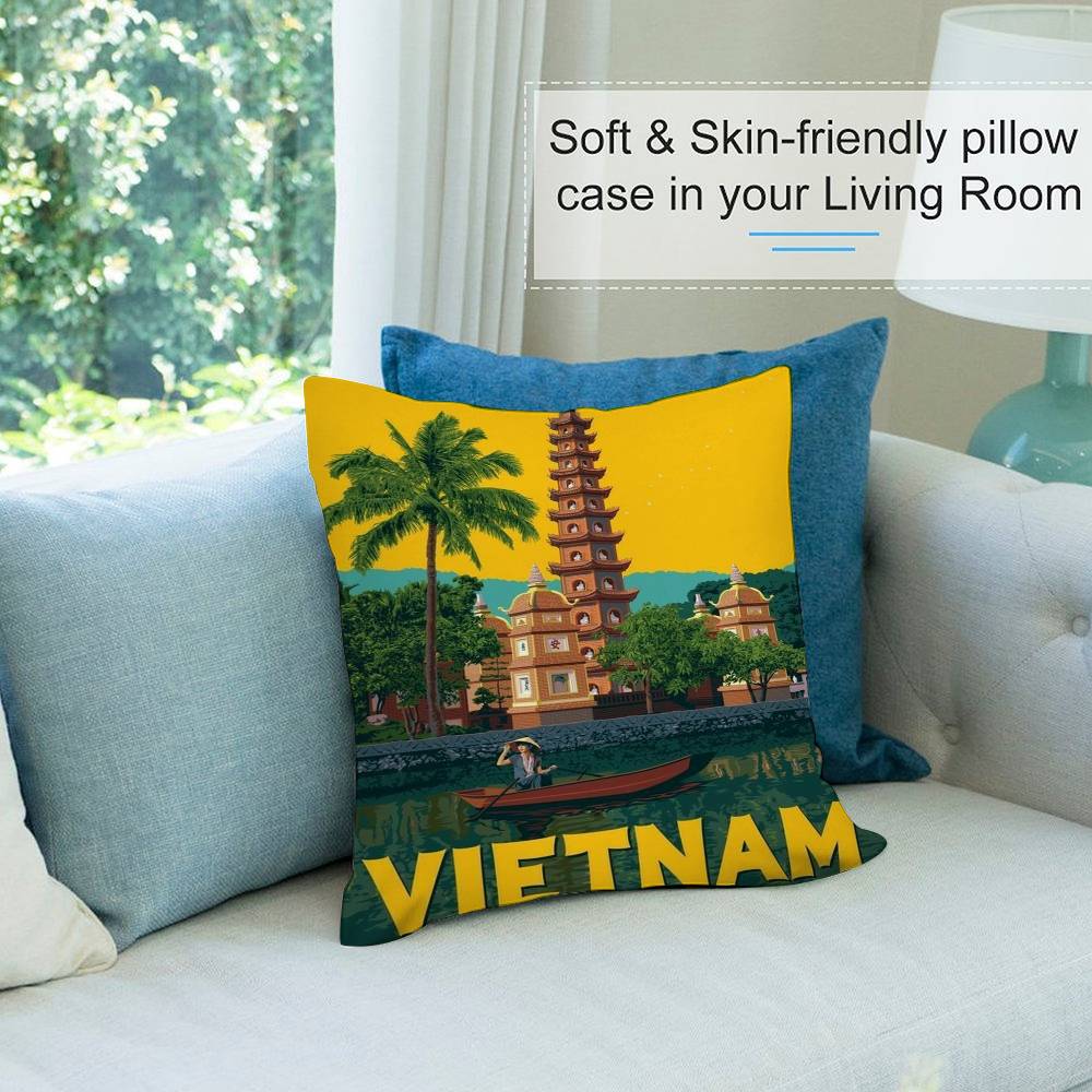 Vietnam Style Pillow Case Shor - Home Decor Vietnam ulasan dan harga