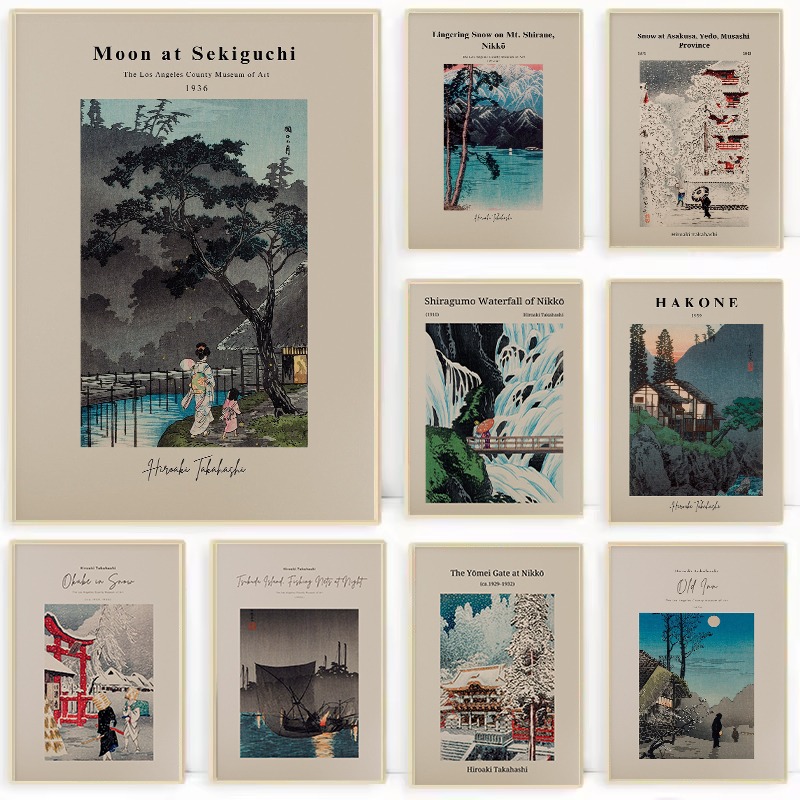 Hiroaki Takahashi Poster Vinta - Home Decor Japandi Style ulasan dan harga