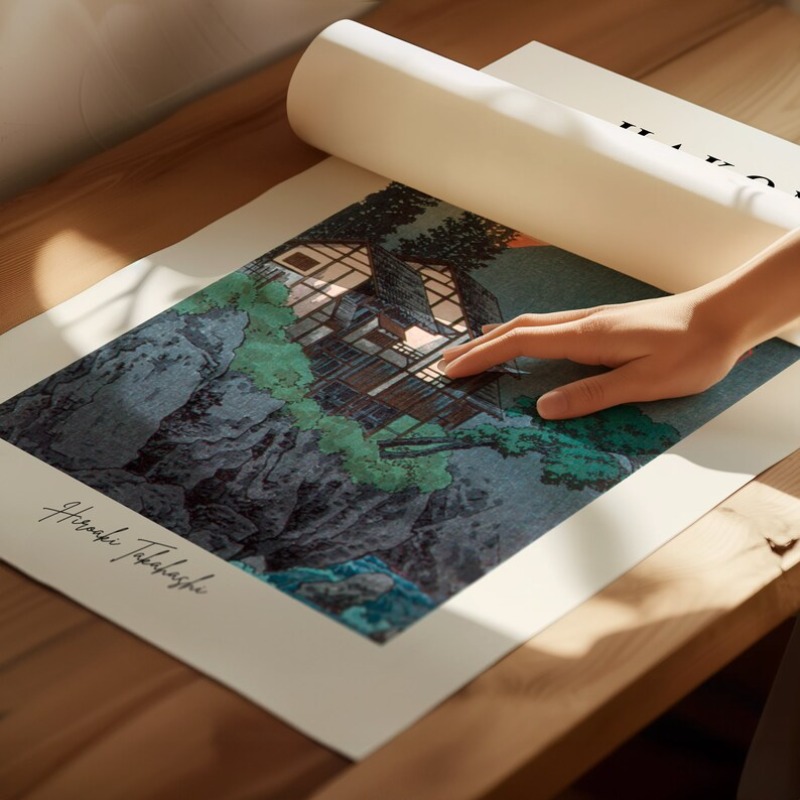 Hiroaki Takahashi Poster Vinta - Home Decor Japandi Style ulasan dan harga