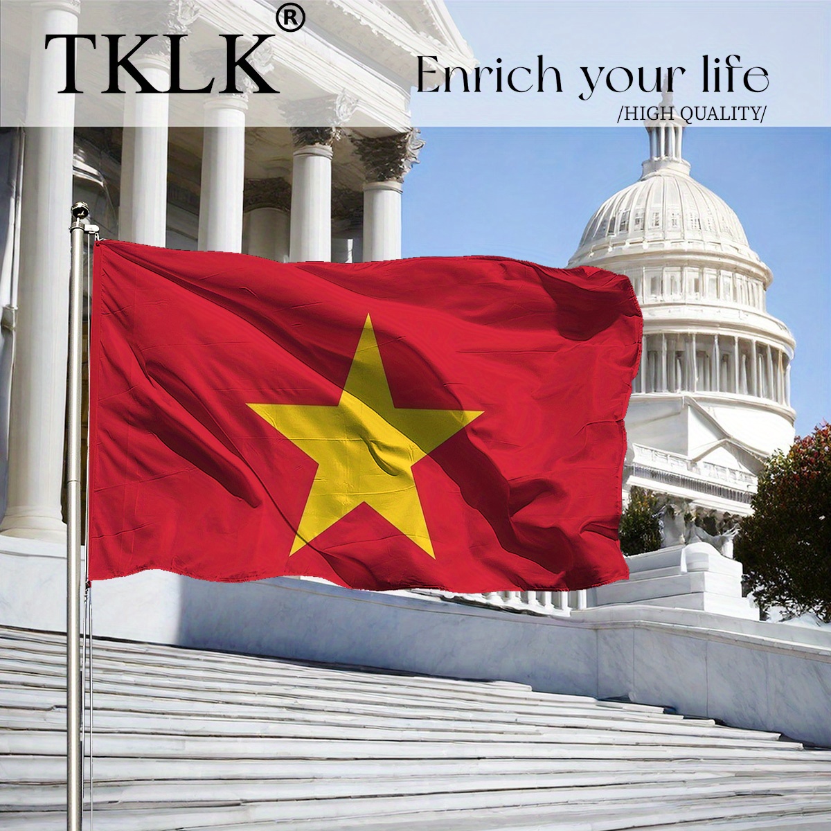 1pc Vietnam Flag - 35.43x59.06 - Home Decor Vietnam ulasan dan harga