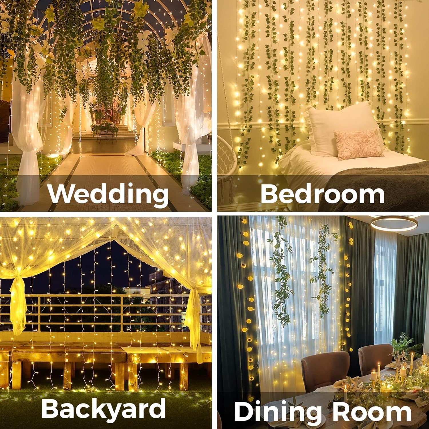 Curtain Lights For Bedroom 200 - String Curtain Light ulasan dan harga