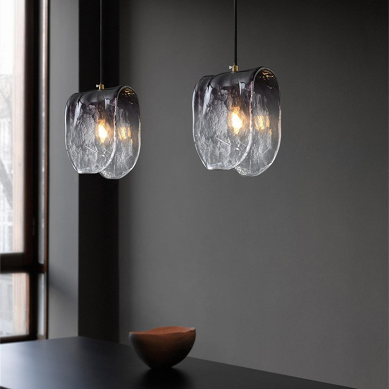 Modern Gradient Glass Hanging  - Hanging Moon Lamp ulasan dan harga