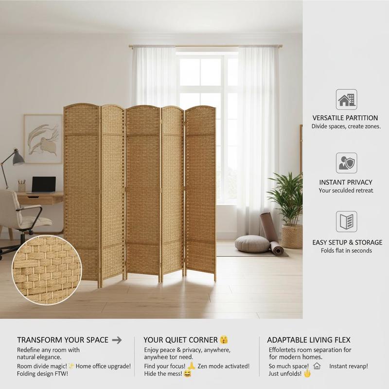 Folding Room Divider Screen 8  - Room Divider Screen ulasan dan harga