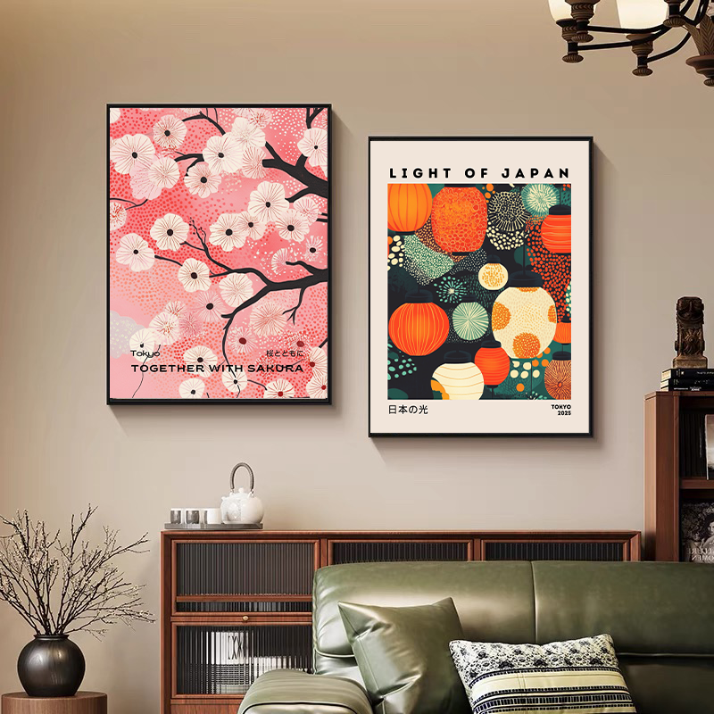 Japanese Ukiyo-e Style Fuji Mo - Home Decor Japandi Style ulasan dan harga