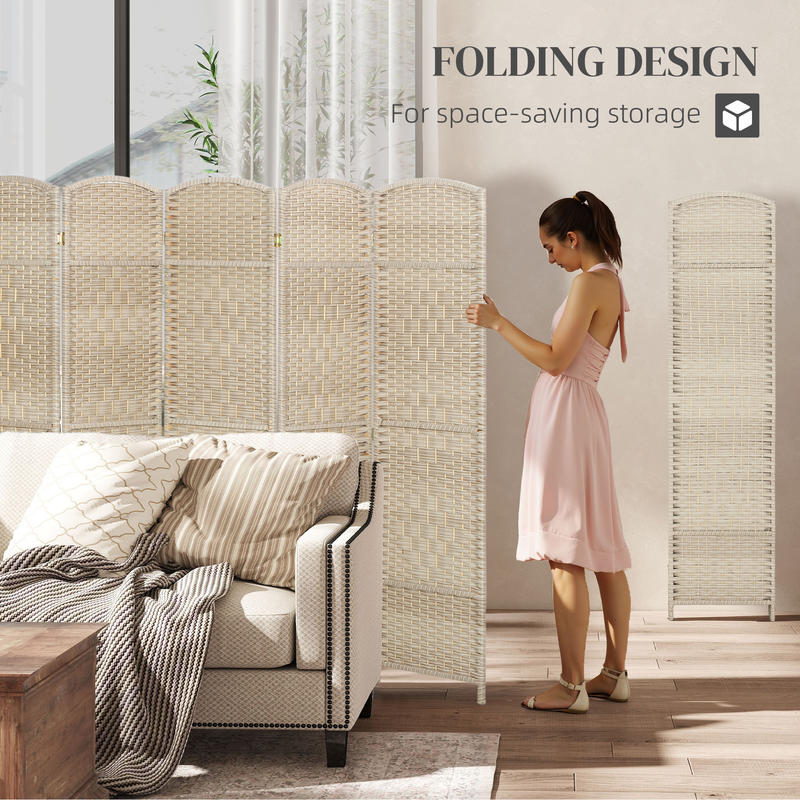 HOMCOM Folding Room Divider Sc - Room Divider Screen ulasan dan harga