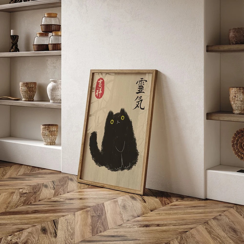 Japanese Vintage Tiger Cat Mus - Home Decor Japandi Style ulasan dan harga
