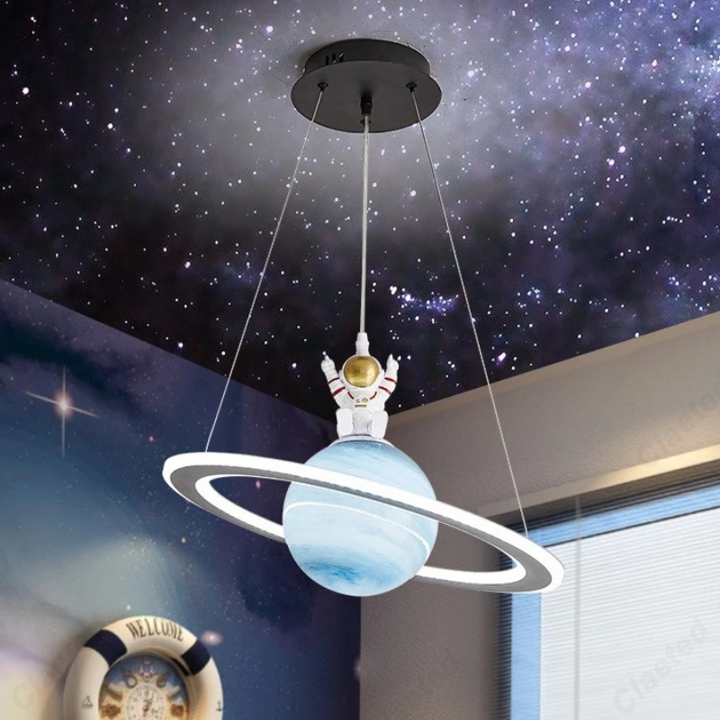 Glass Planet Pendant Lamp for  - Hanging Moon Lamp ulasan dan harga