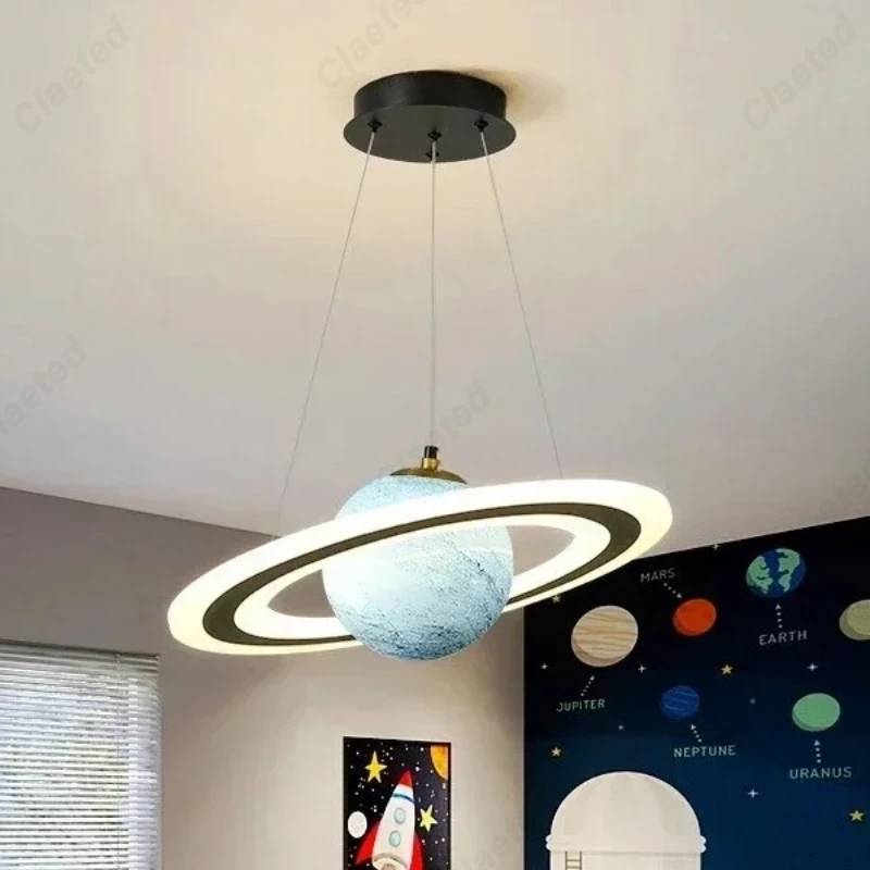 Glass Planet Pendant Lamp for  - Hanging Moon Lamp ulasan dan harga