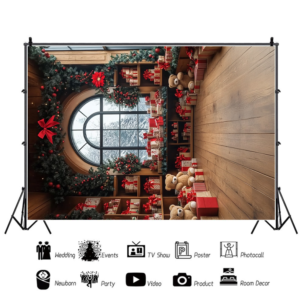 Christmas Doll Bear Photograph - Home Decor Vinyl Flooring ulasan dan harga
