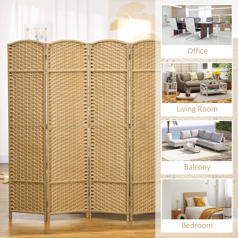 HOMCOM Folding Room Divider Sc - Room Divider Screen ulasan dan harga