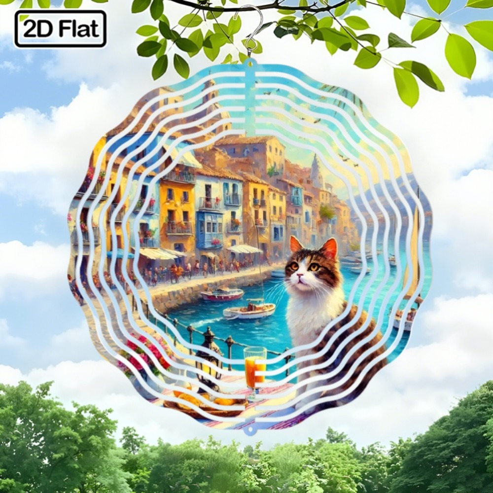 Boho 2D Water Cat Rotating Win - Boho Wind Chimes ulasan dan harga
