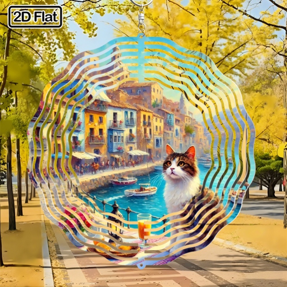 Boho 2D Water Cat Rotating Win - Boho Wind Chimes ulasan dan harga