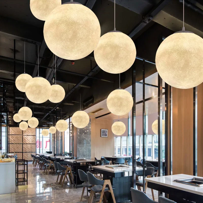 Modern Moon Led Pendant Lights - Hanging Moon Lamp ulasan dan harga