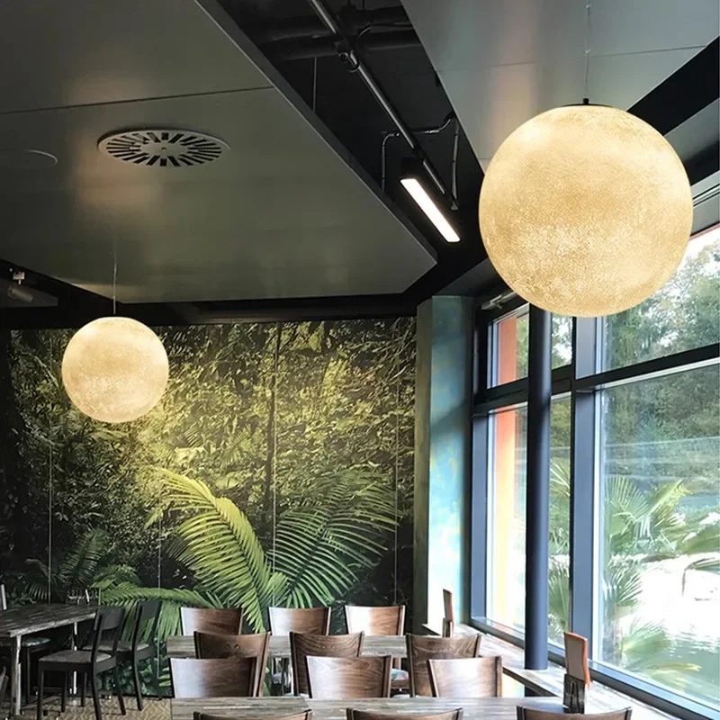 Modern Moon Led Pendant Lights - Hanging Moon Lamp ulasan dan harga