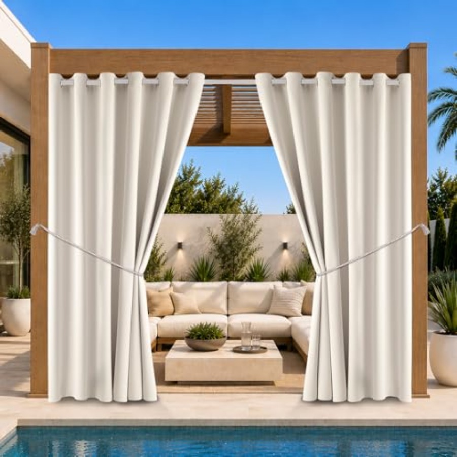 Waterproof Outdoor Curtain W84 - Home Decor Curtain ulasan dan harga