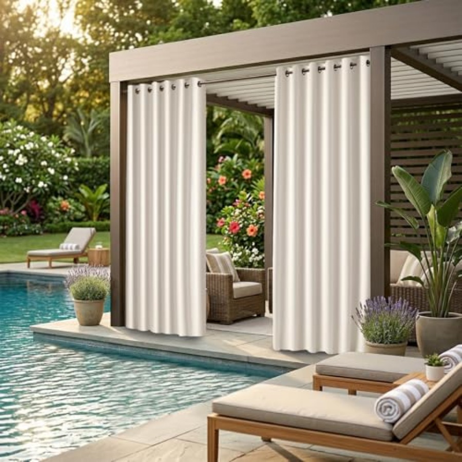 Waterproof Outdoor Curtain W84 - Home Decor Curtain ulasan dan harga