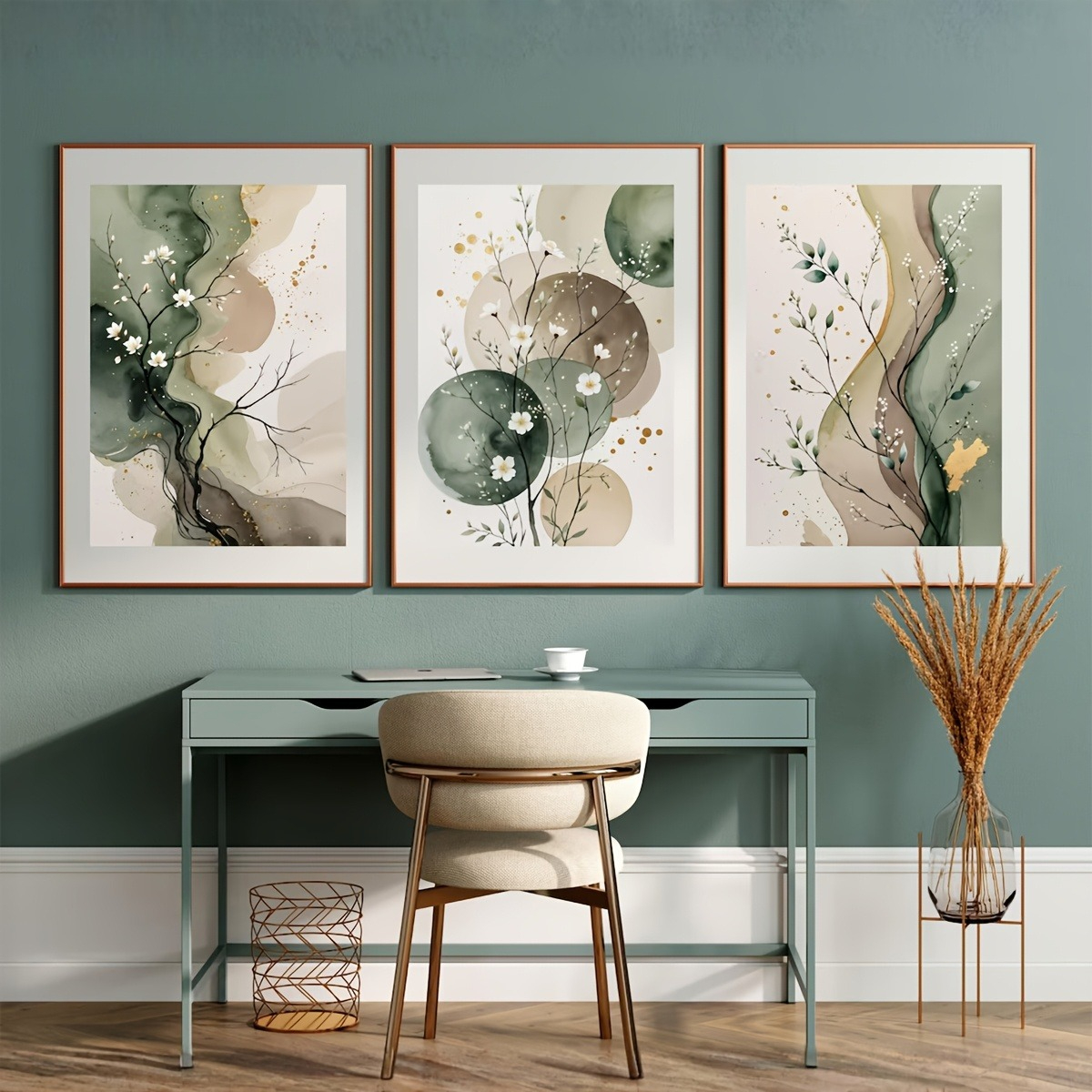 Japandi Watercolor Botanical C - Home Decor Japandi Style ulasan dan harga
