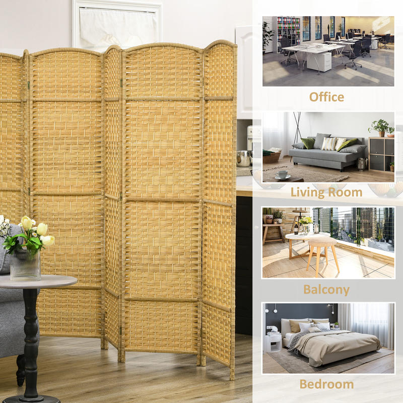 HOMCOM Folding Room Divider Sc - Room Divider Screen ulasan dan harga