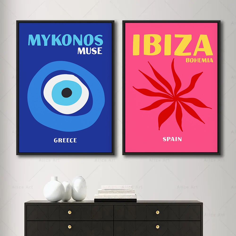 Abstract Preppy Travel Miami I - Home Decor Bali ulasan dan harga