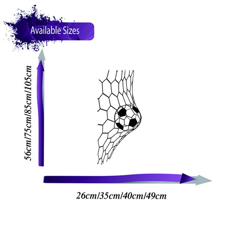Large Soceer Goal Net Wall Sti - Home Decor Vinyl Flooring ulasan dan harga