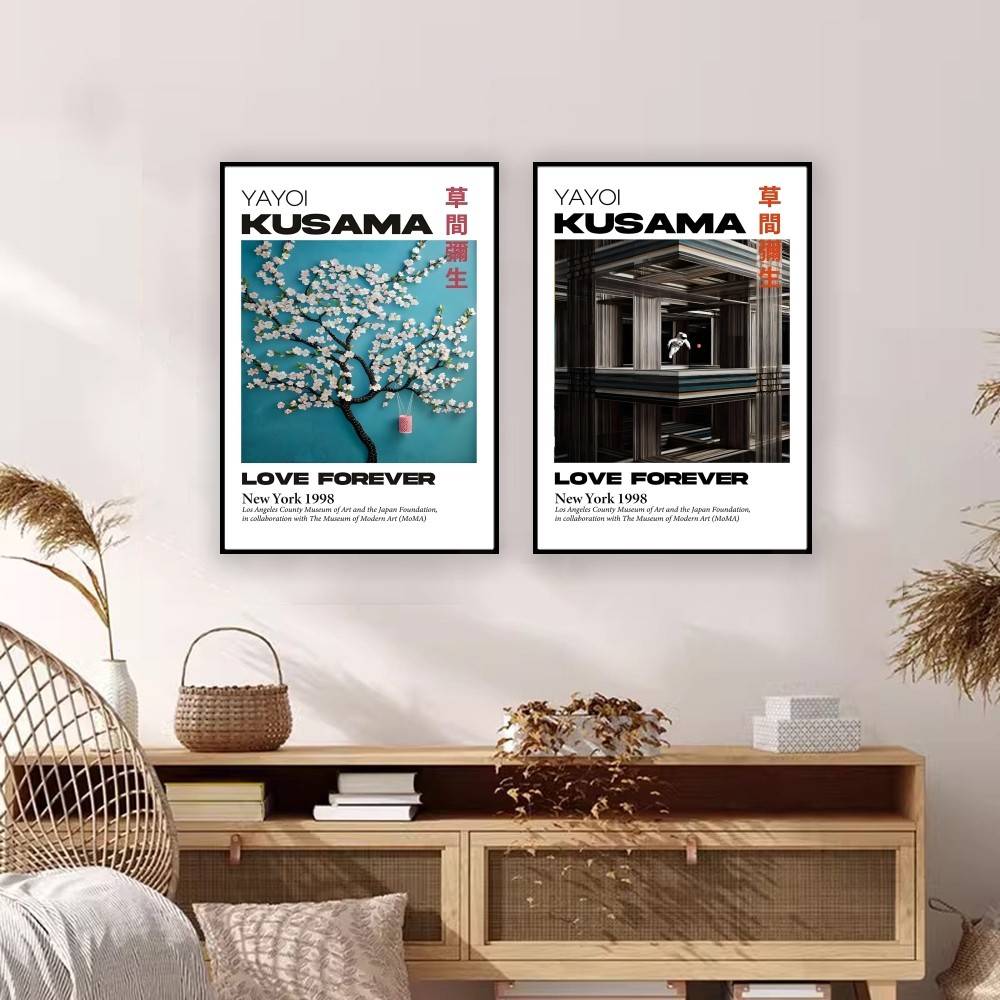Abstract Japanese Yayoi Kusama - Home Decor Exhibition ulasan dan harga