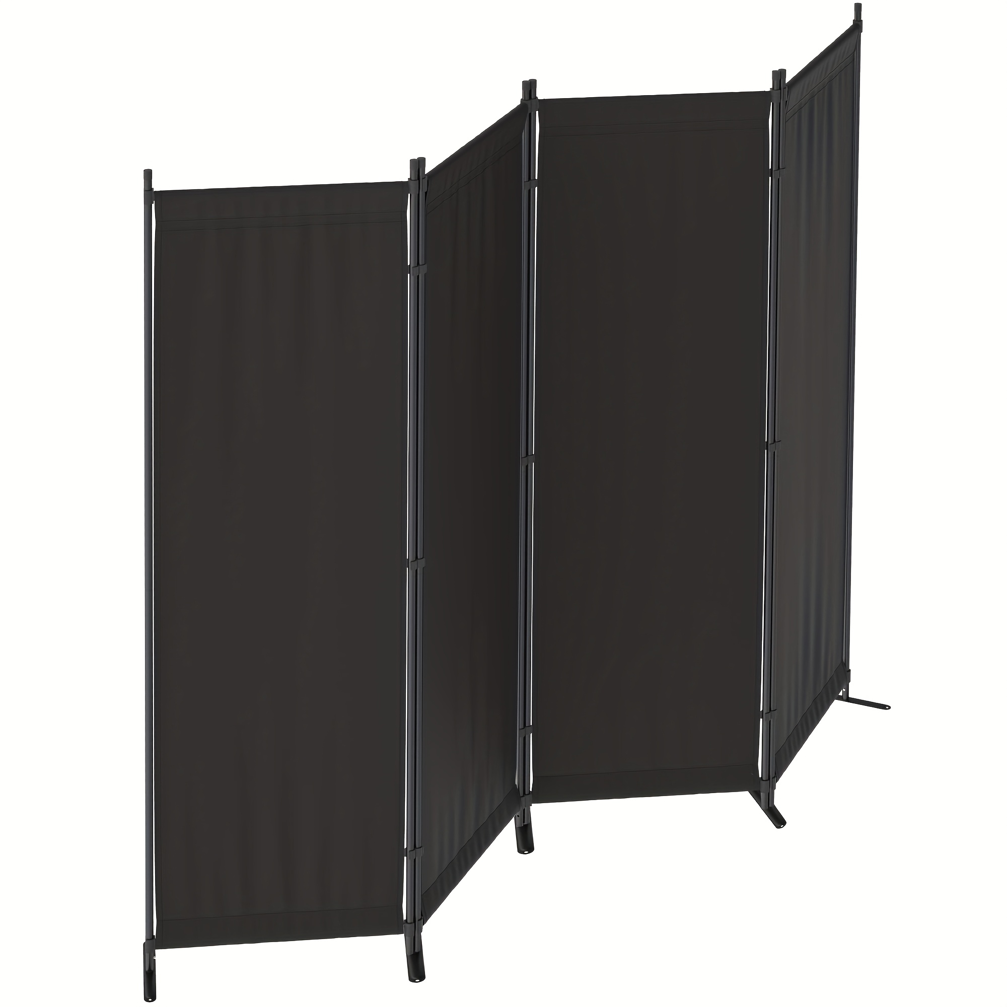 4-Panel Modern Black Privacy S - Room Divider Screen ulasan dan harga