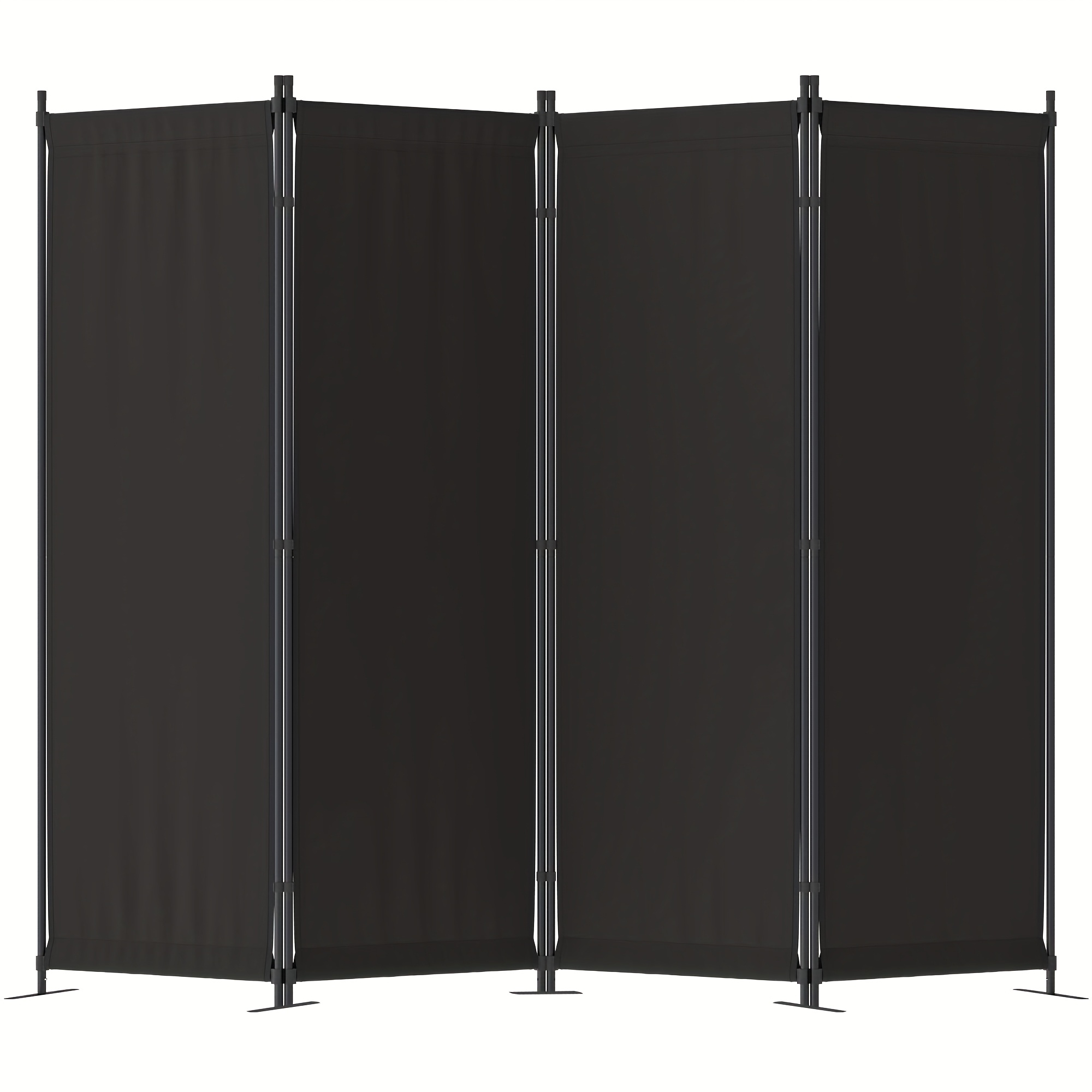 4-Panel Modern Black Privacy S - Room Divider Screen ulasan dan harga